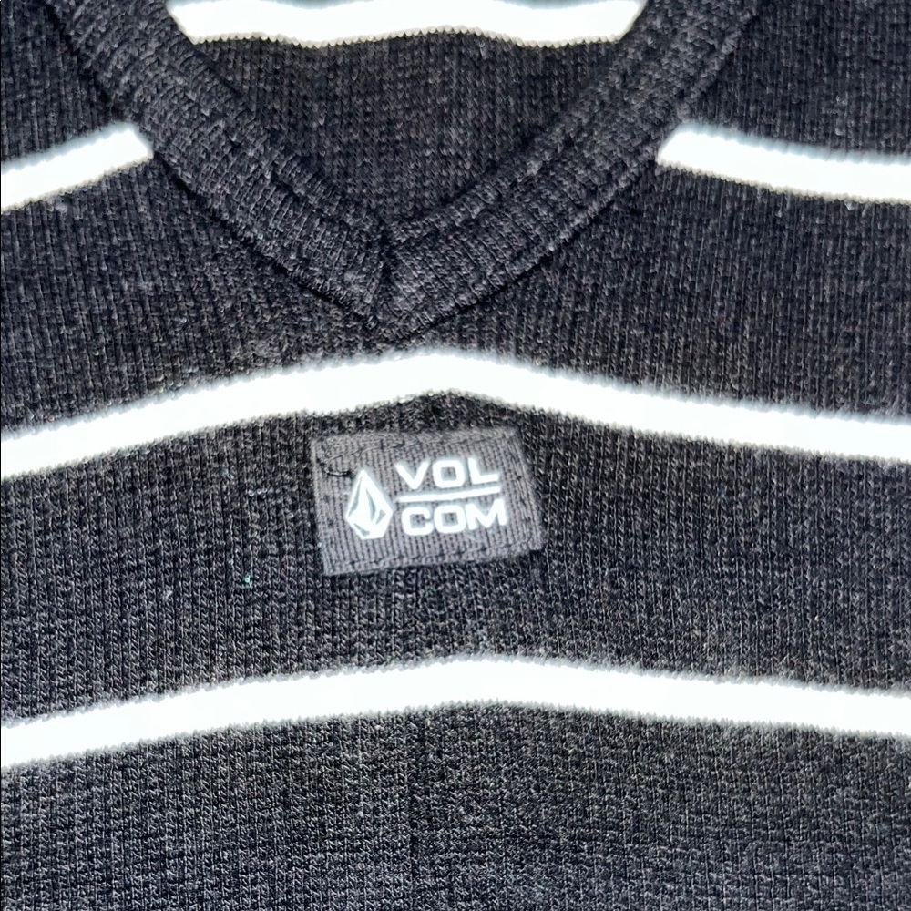 Volcom Black and White Striped Tank Top - Picture 5 of 10